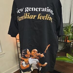 Black Short Sleeve Tee with Graphic Design